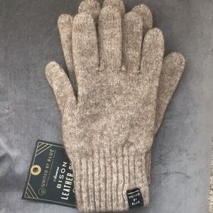 Bison Leather Wool Gloves